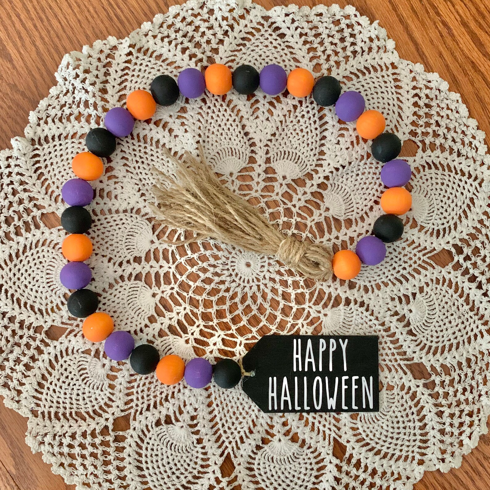 Halloween Bead Garland Witch Bead Garland Halloween Garland Etsy