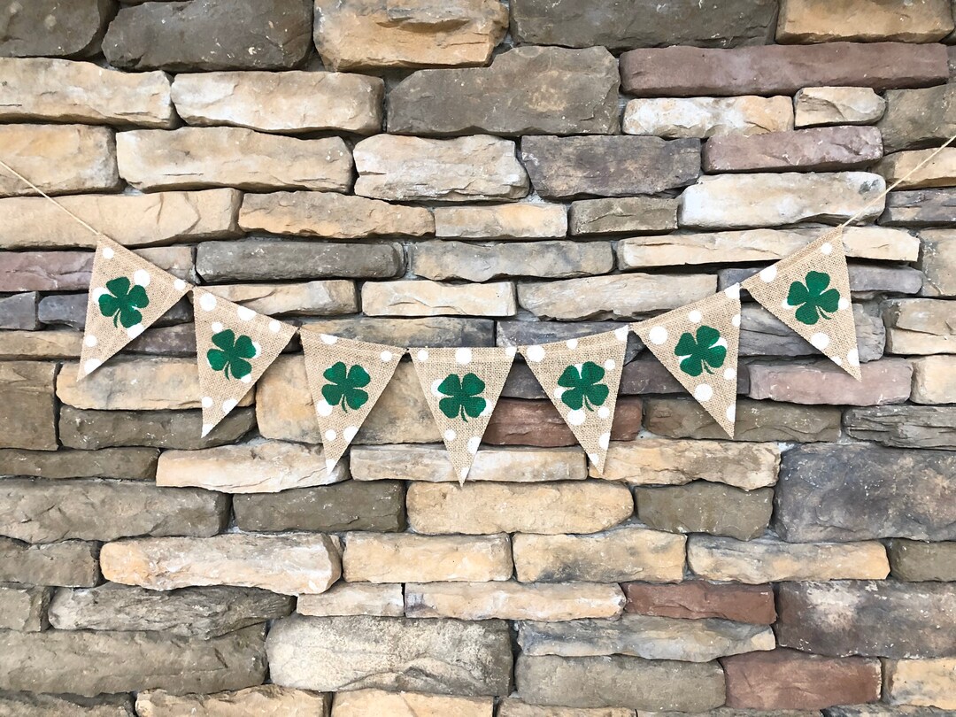 St Patrick's Day Banner, St Patrick's Day Decor, Shamrock Garland ...