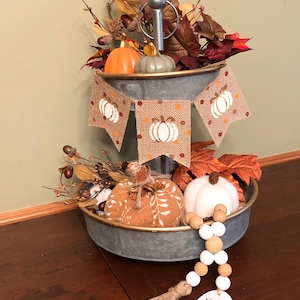 Tiered tray decor, fall tiered tray, fall banner, fall mini banner