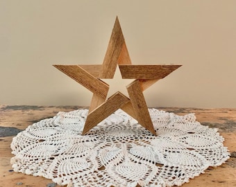 Rustic wood star, patriotic decor, 4th of July decor
