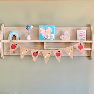 Back to school banner, first day of school, kindergarten banner, first day of school photo prop, 1st day of school, burlap banner