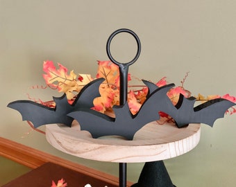 Halloween tiered tray decor, Bat decor, Halloween home decor