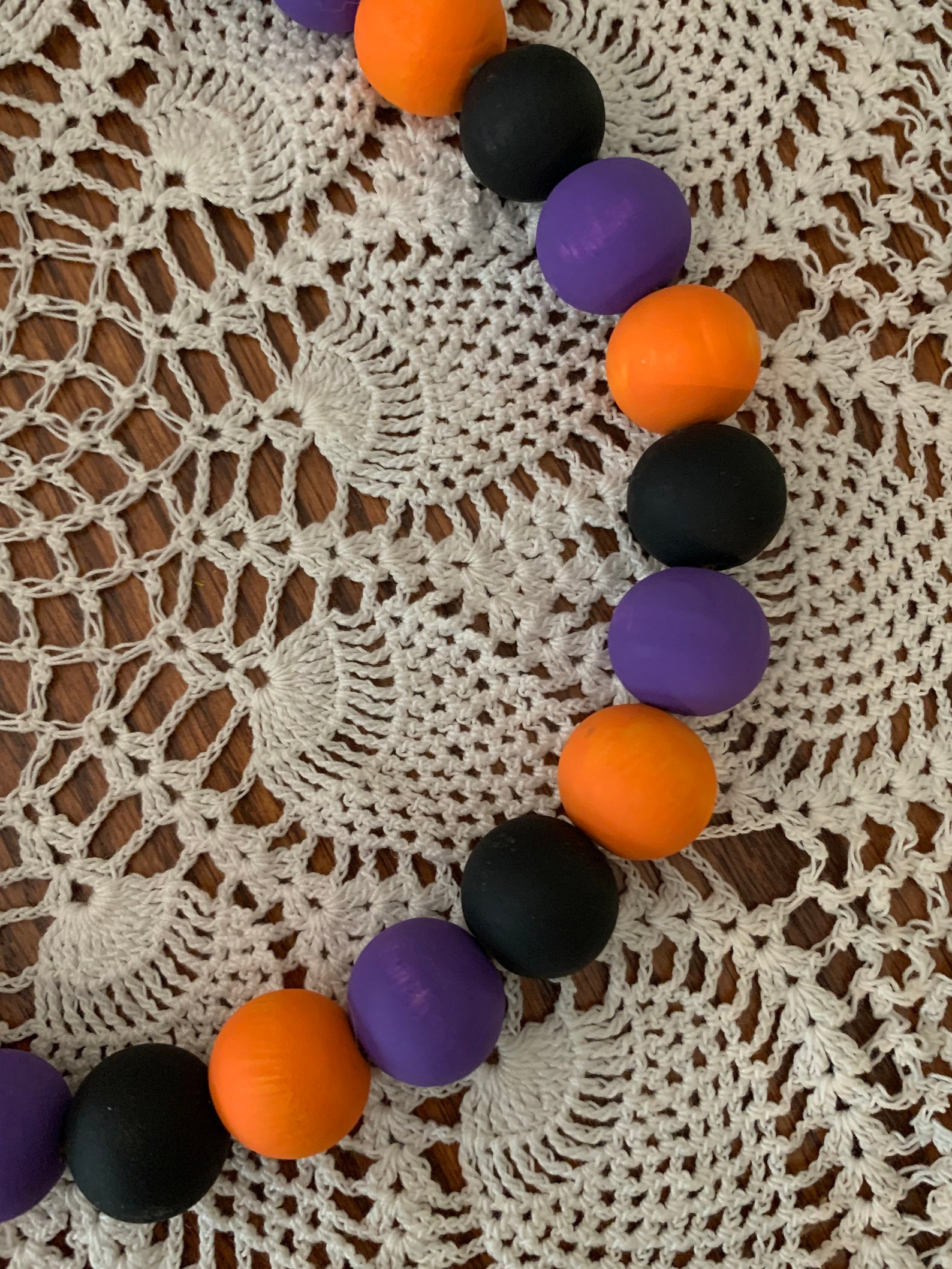 Halloween Bead Garland Witch Bead Garland Halloween Garland Etsy