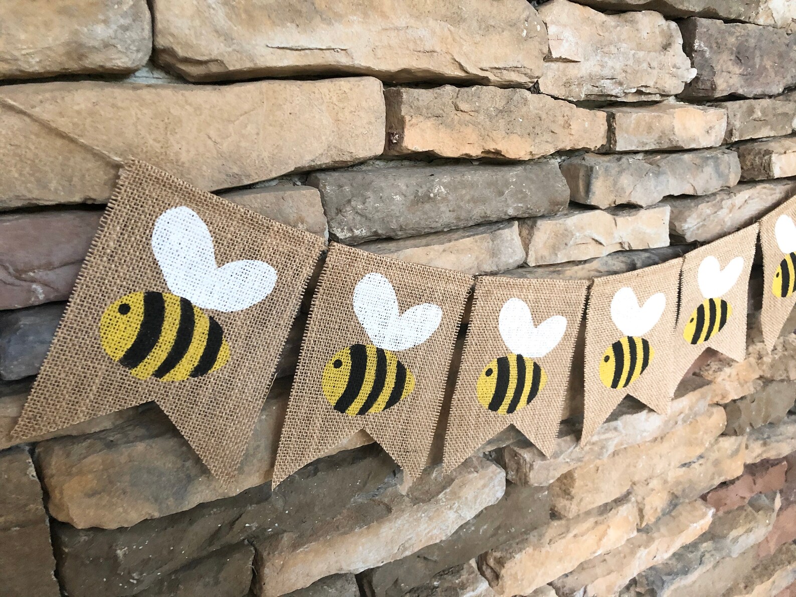 Bumblebee garland bee party banner happy beeday banner bee | Etsy