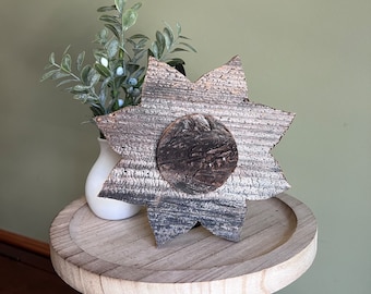 Wood flowers, reclaimed wood flower, wood sunflower, wood home decor