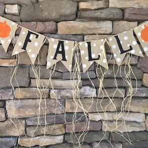 Fall burlap banner, fall banner, fall garland, fall decor, fall burlap garland, fall decoration, burlap fall banner, fall sign, fall bunting
