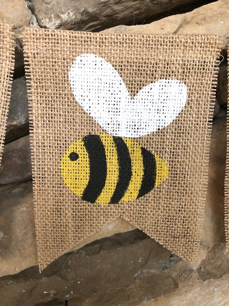 Bumblebee Garland Bee Party Banner Happy Beeday Banner Bee - Etsy