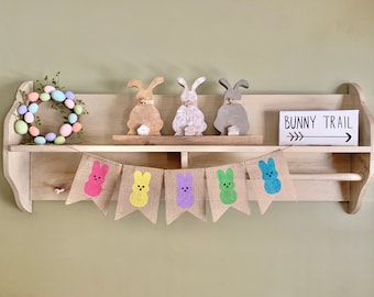 Peep Burlap Banner, Easter banner, Easter Decor, Easter garland