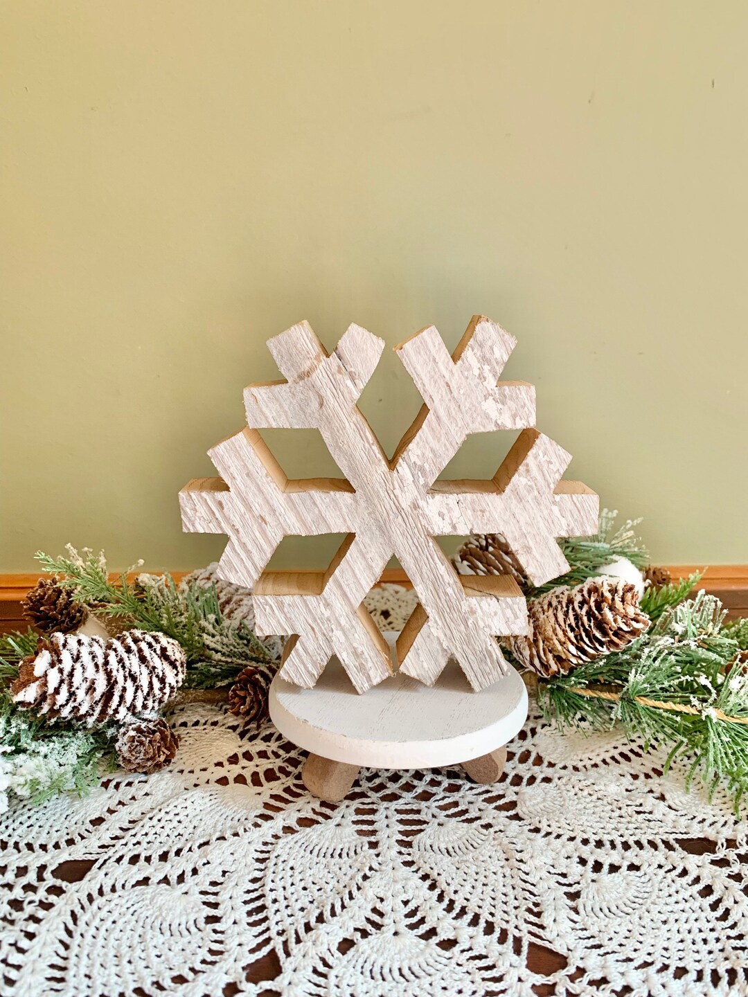 Wooden Snowflake, Farmhouse Snowflake, Rustic Barnwood Snowflake - Etsy