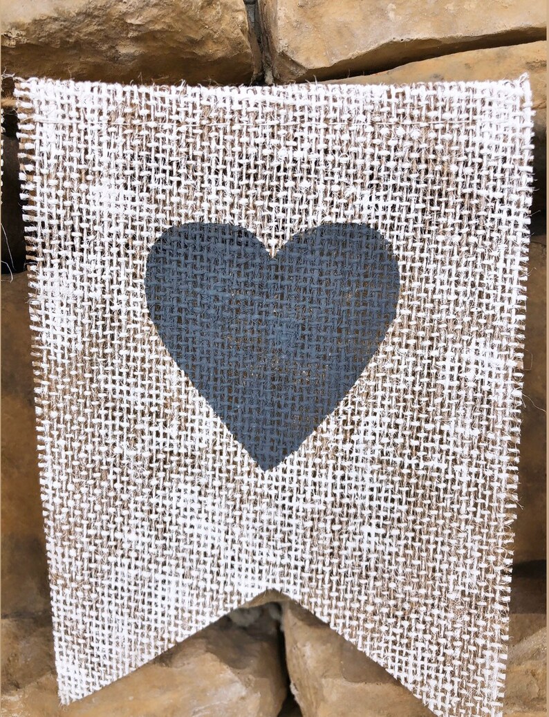 Rustic Heart Banner Heart Banner Valentine's Day Decor | Etsy