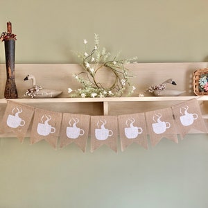 Coffee cup banner, coffee bar banner