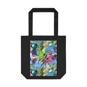 Lebendige Blumen-Baumwolltaschen, umweltfreundliche Einkaufstasche, stilvolle wiederverwendbare Einkaufstasche, Geschenk für Naturliebhaber, Sommeraccessoire
