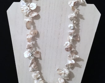 KESHI PEARLS ~ Baroque Pearls ~ Lavender or White Freshwater Pearls ~ Cornflake Pearls ~ Austrian Crystals ~ Made to Order