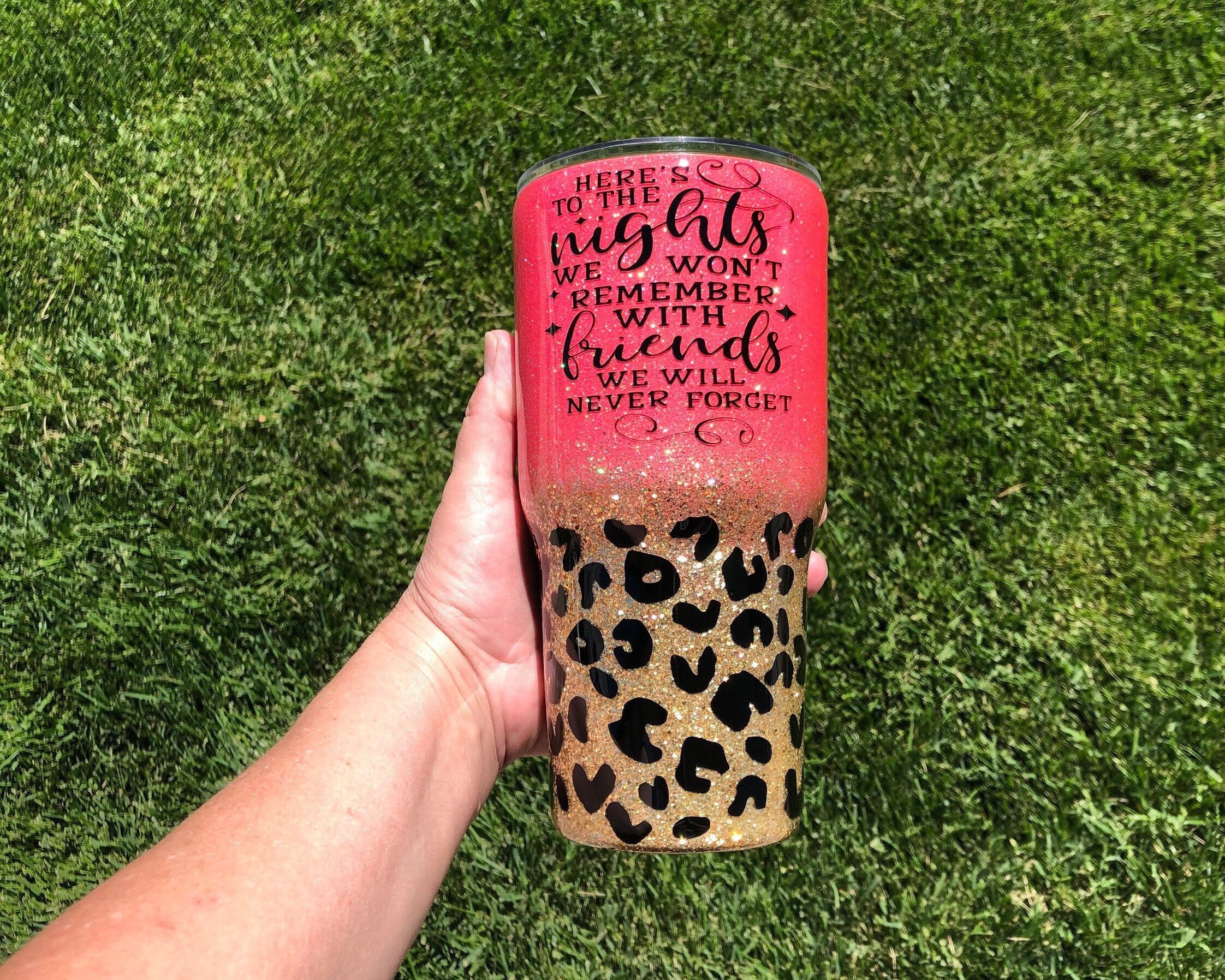 Leopard print tumbler epoxy tumbler double walled stainless Etsy