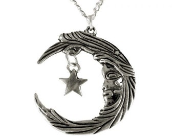 Moon Goddess and Star Necklace 1632