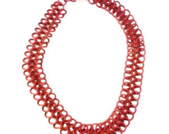 Red European 4 In 1 Chainmail Necklace 1267