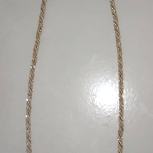 24&quot; Gold and Ecru Twisted Rope Necklace by Trifari
