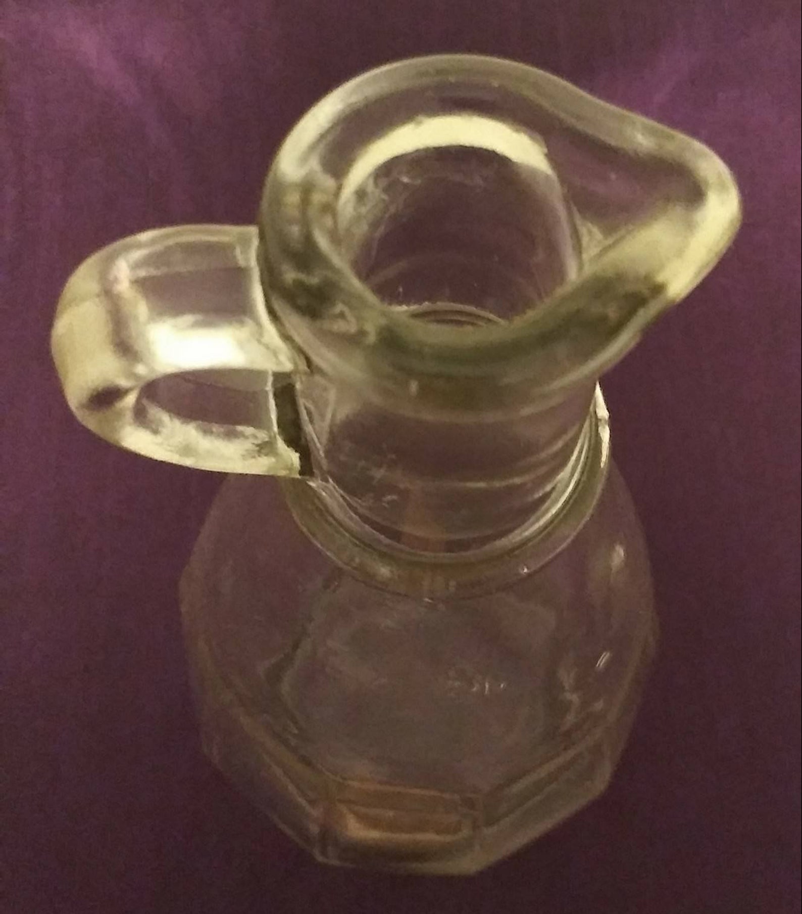 Clear Glass Cruet Jar Bottle With Stopper and Handle Etsy
