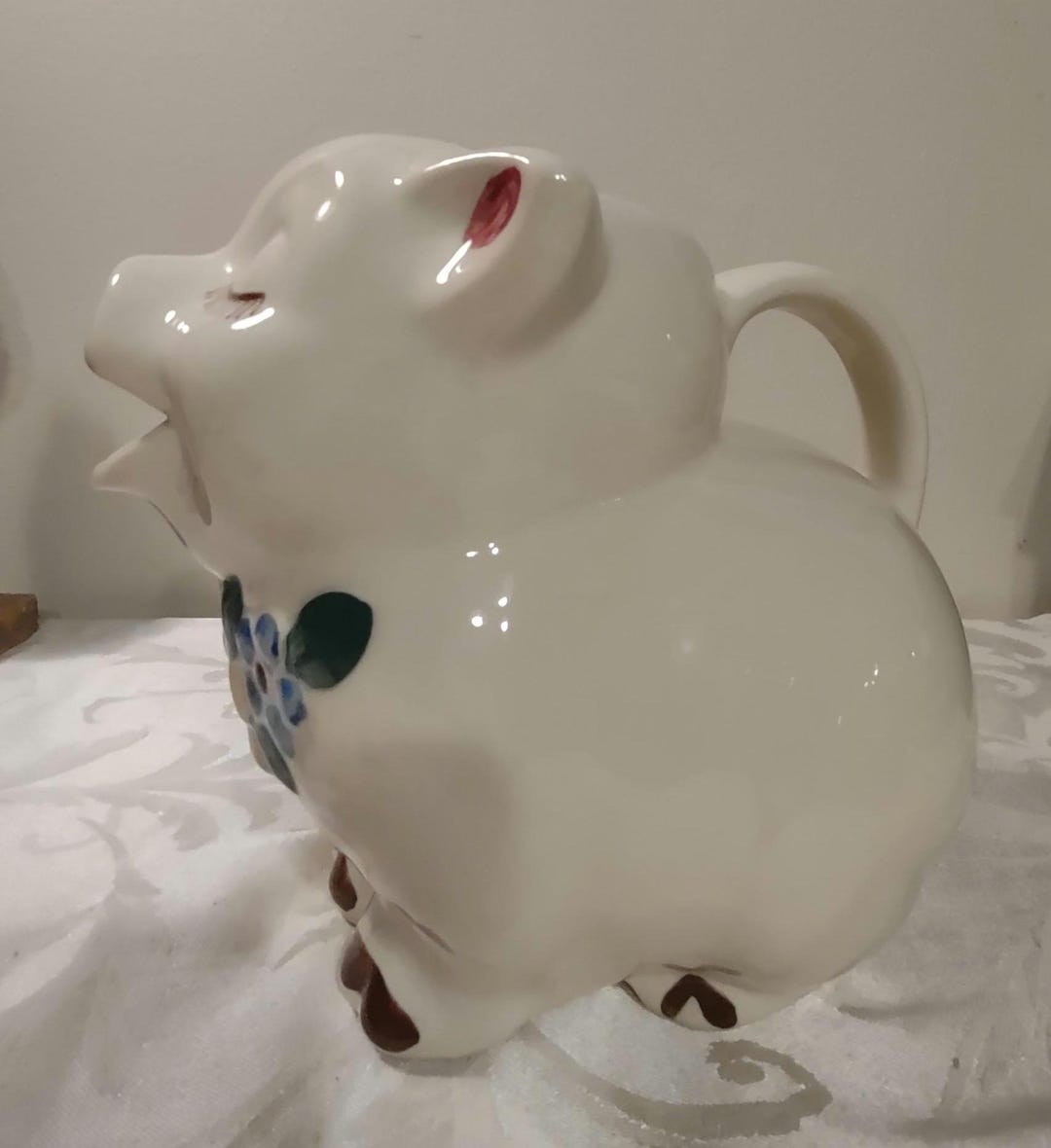 Smiley Pitcher Ceramic Smiley Pig Milk Juice Pitcher Shawnee USA - Etsy