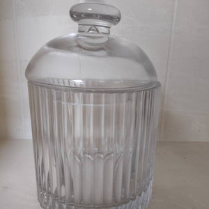 Lovely Leaded Glass Crystal Cookie Biscotti Jar