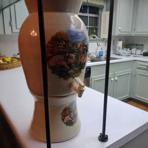 Rare Water Dispenser Made in USA Ceramic 22 Inches Tall 3.5 Gallon