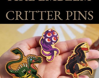 Fire Emblem Creature Pins (2")