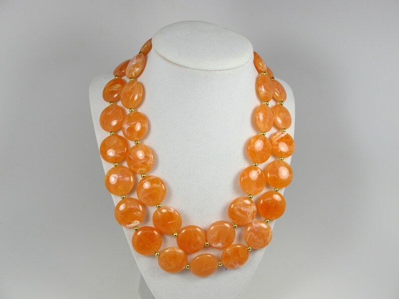 statement orange necklace,handmade beaded coral red orange statement jewelry,best seller Chunky orange necklace