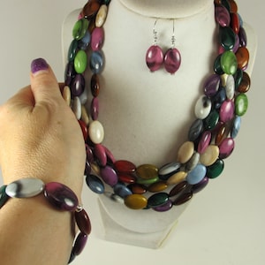 Rainbow Beaded Necklace, Chunky Colorful Jewelry, Chunky multicolor statement necklace, bright rainbow jewelry, rainbow fall confetti