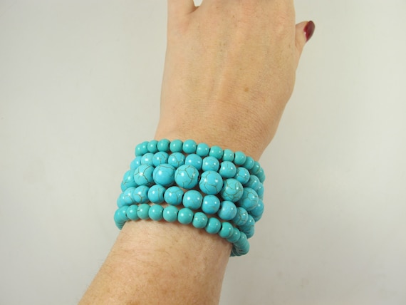 Turqouise Stretchy Bracelets Turqouise Stretchy Bracelets