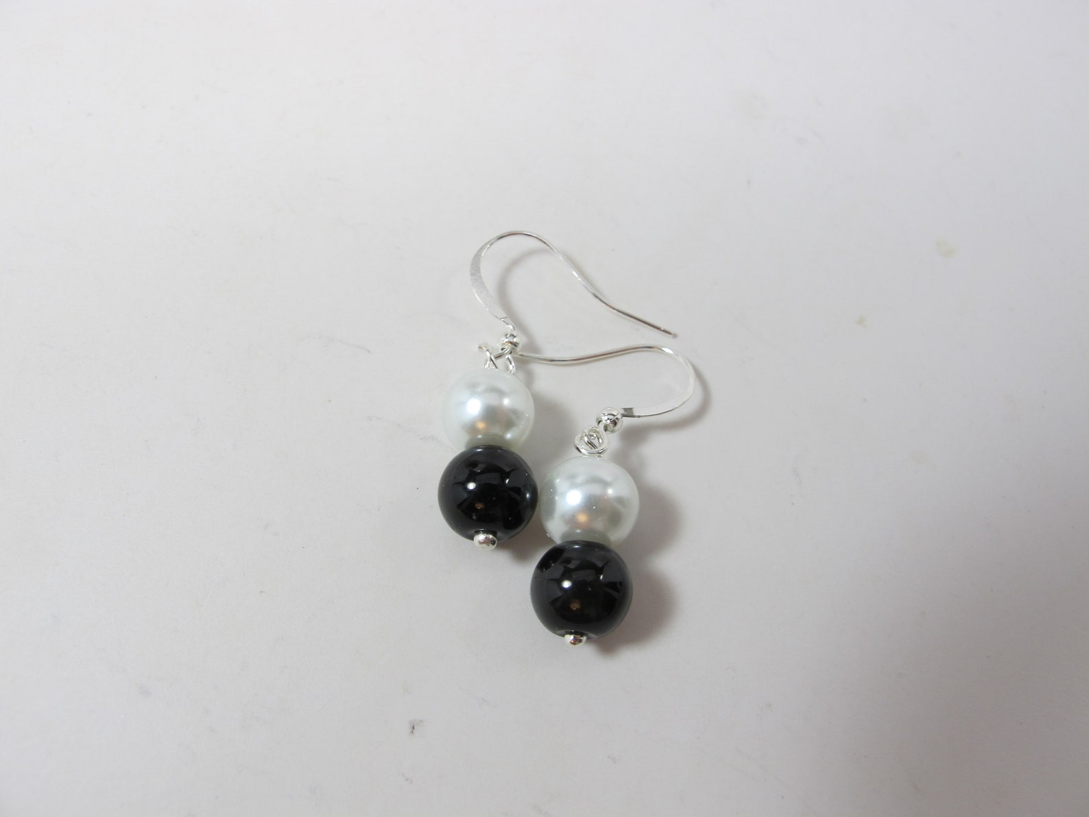 Black and White Pearl Necklace Statement Necklace White Etsy