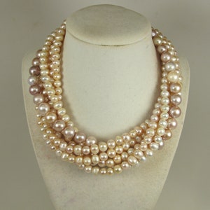 Genuine pink  baroque pearl necklace, statement pink  pearl necklace, chunky  baroque pearl jewelry, baroque pearl pendant