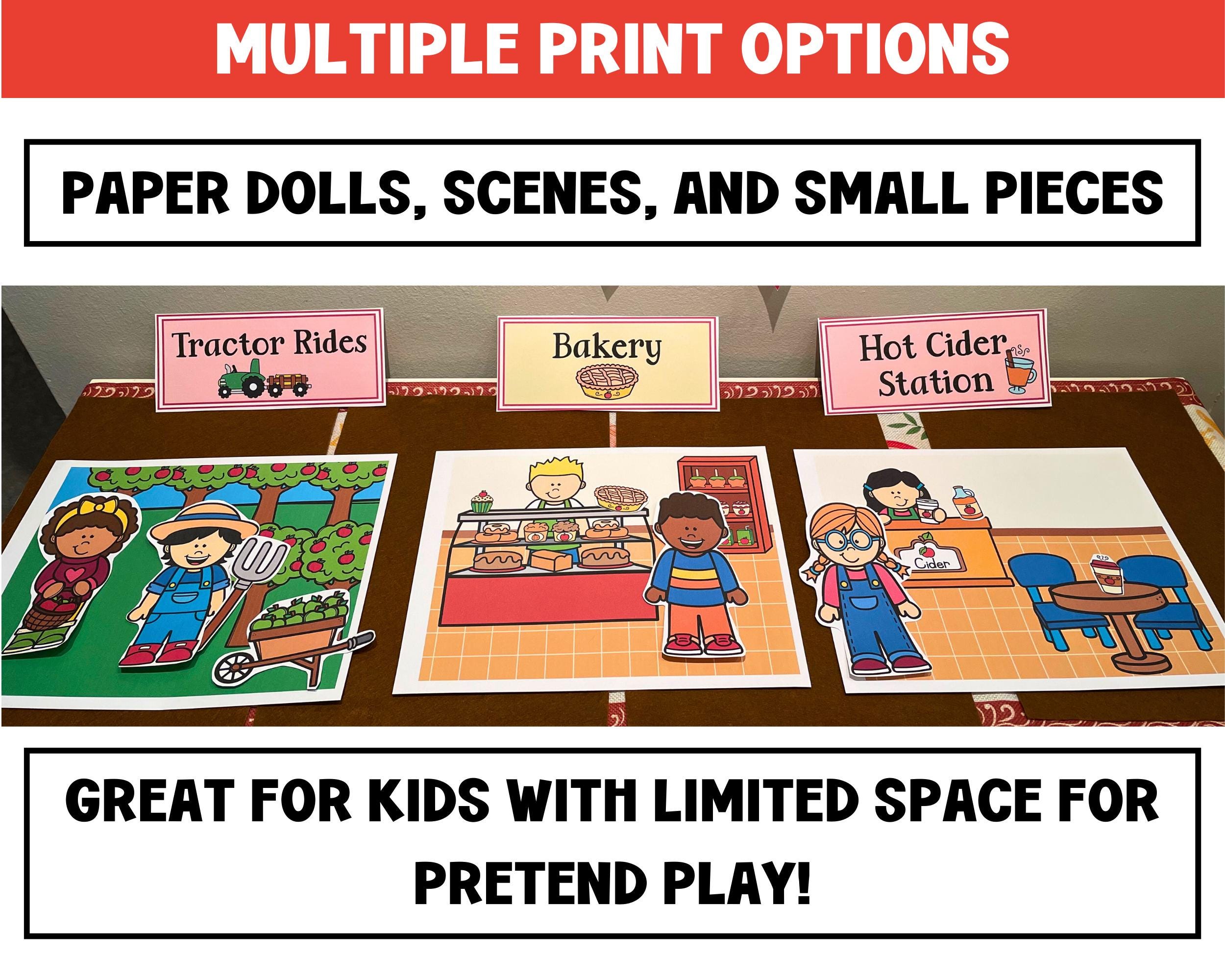 Pretend Play Apple Orchard Printable Dramatic Play Set, Preschool Imaginative Play Activity ...