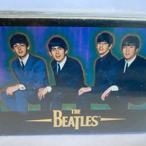 Vintage Beatles Trading Cards Mint Condition Set of 100 1996 Sports Time The Beatles Apple Corps Checklist Cards
