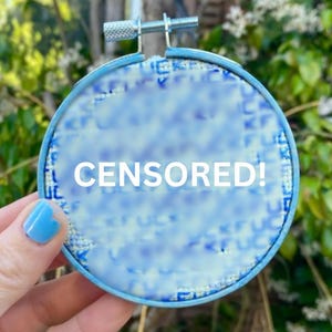 Handmade Cross Stitch Sign Bad Words F*ck Complete Needlepoint Mature Wall Art Funny Embroidery