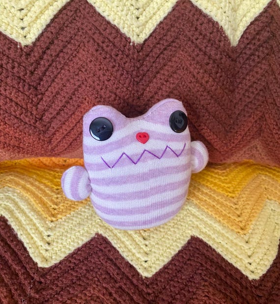 Handmade Sock Monster Toy Soft Stuffed Animal Plush Ugly Doll