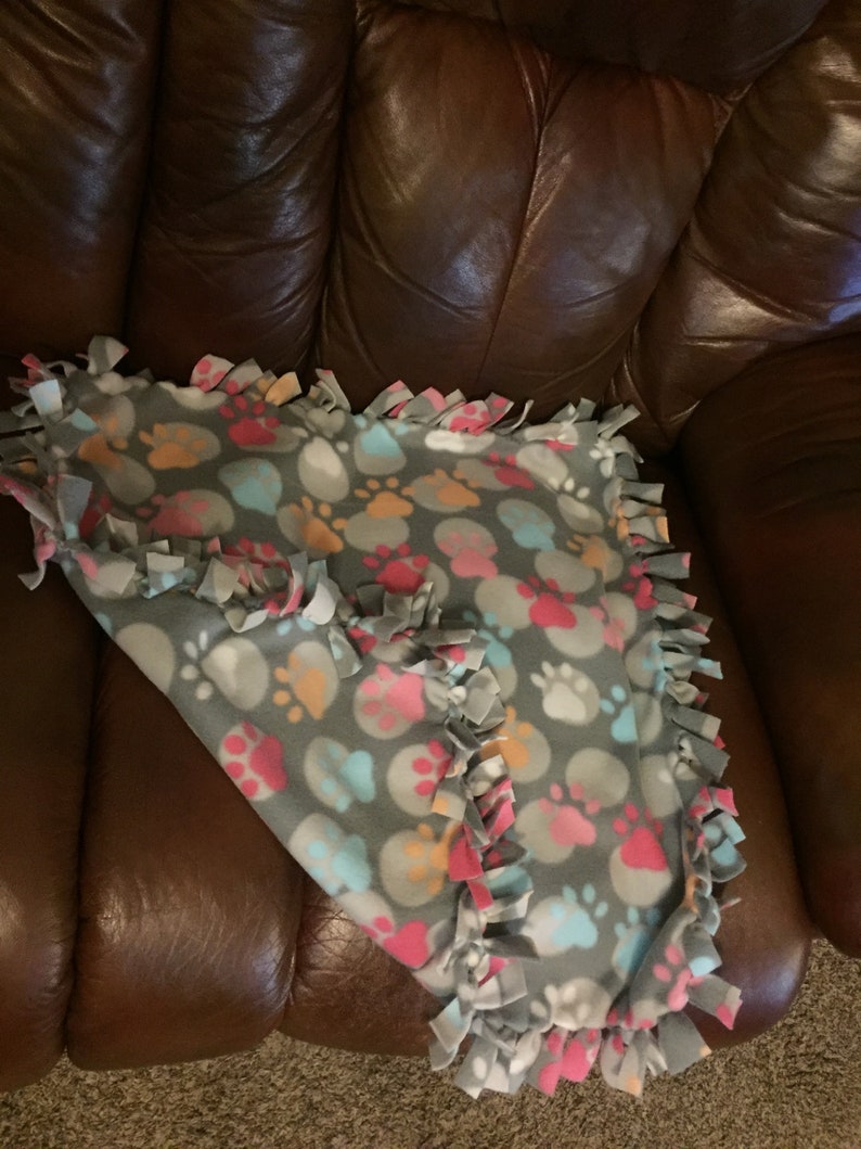 Dog Paws Dog BlanketFleece blanketPawprintsSmall blanketLarge blanket