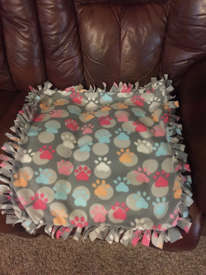 Dog Paws Dog BlanketFleece blanketPawprintsSmall blanketLarge blanket