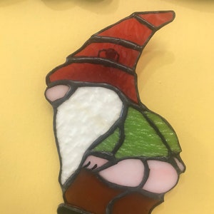 Little Gnome stained glass sun catcher