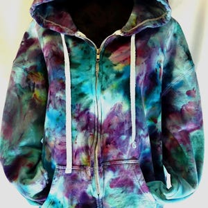 Tie Dye Zip Hoodie - Etsy