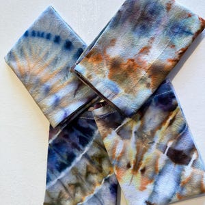 Ice Tie Dye Dinner Napkins, Set of 4, Unique, One of a Kind
