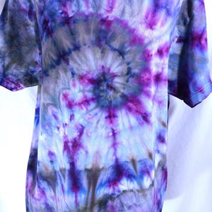 Ice Tie Dye Unisex Short Sleeve T-shirt, Multicolor, Purple, Unique (Custom Order)