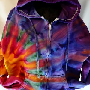Tie Dye Zip Hoodie - Etsy