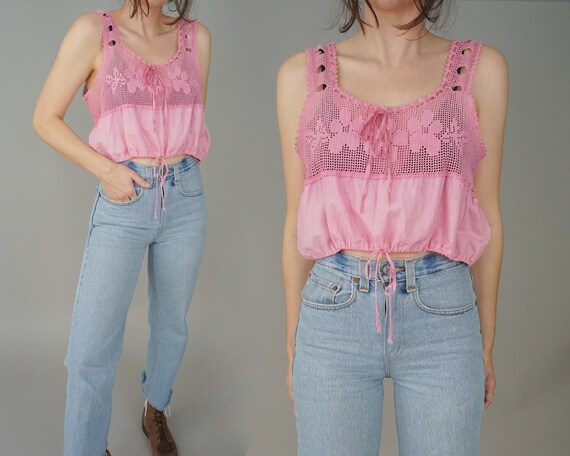 Antique Crochet Lace + Cotton Camisole - Victorian