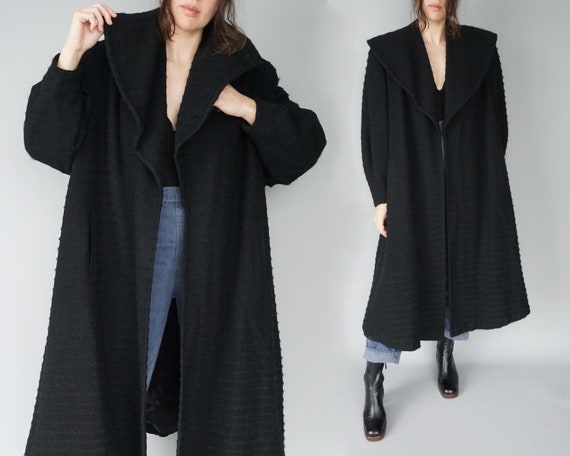 1930s Black Wool Coat | M