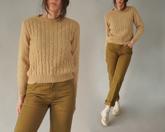1970s Pendleton Camel Hair + Wool Sweater Pullover