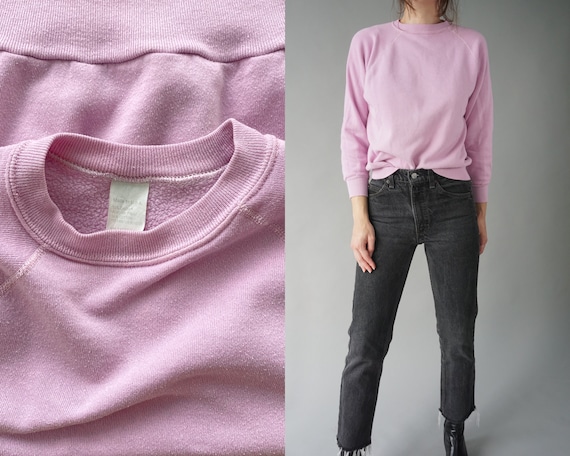 1970s Lilac Raglan Sweatshirt - Made in USA | S -