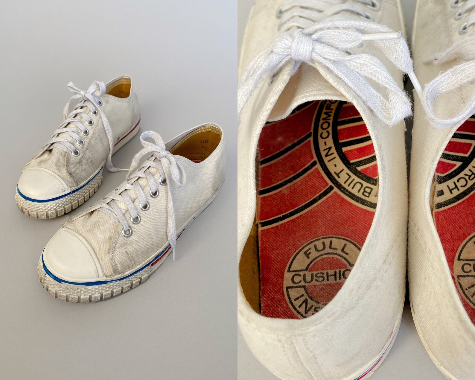 1960s Low Top Sneakers Made in USA womens 6.5 Etsy