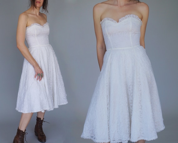 Vintage Gunne Sax Jessica McClintock Dress | White
