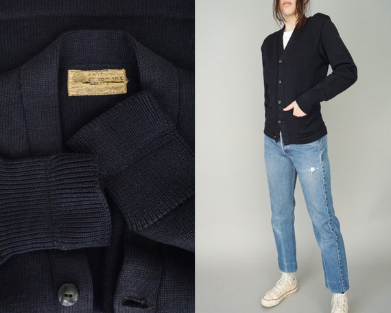 1940s H.L. Whiting Letterman Sweater Cardigan | S