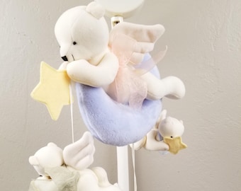 Vintage North American Bear Angel Babies Mobile * Brahms&#39; Lullaby * Brand New
